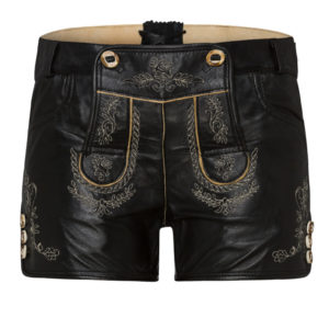 Damen Lederhose kurz schwarz Janka 005468 ~ 32