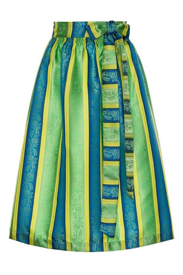 Dirndlschürze midi 70cm grün-blau-gelb Gusti 129890 ~ L