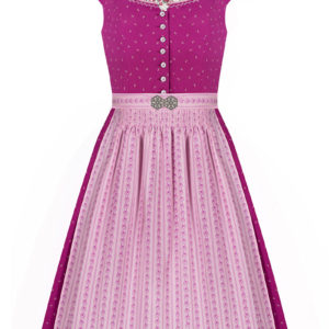Midi Dirndl 65 cm beere rosa gemustert Toni 007358 ~ 30
