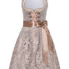 Mini Dirndl 60cm taupe beige geblümt Jana 005446 ~ 34
