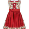 Mini Dirndl 55cm creme geblümt rot Linda 006924 ~ 30
