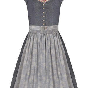 Mini Dirndl 60cm anthrazit grau Ricarda 004686 ~ 44