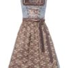 Mini Dirndl 60cm hellblau gepunktet taupe Stella 003177 ~ 32