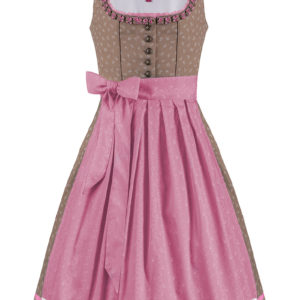 Mini Dirndl 60cm taupe rosa Elinore 004126 ~ 36