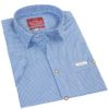 Trachtenhemd kurzarm dunkelblau kariert Andy 010273 ~ S