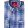 Trachtenhemd langarm dunkelblau kariert Robby 005119 ~ 3XL