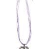 Collier mit Herzanhänger 000156 ~ flieder