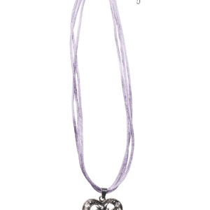 Collier mit Herzanhänger 000156 ~ flieder