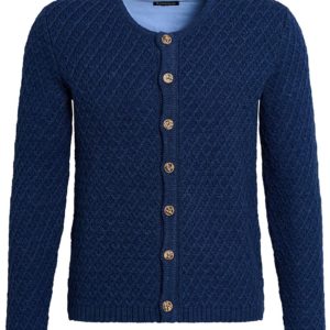 Trachten Strickjacke dunkelblau Xaver 012180 ~ 44