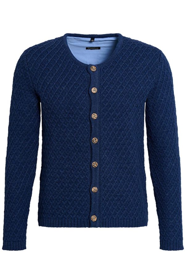 Trachten Strickjacke dunkelblau Xaver 012180 ~ 44