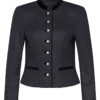 Damen Lodenjacke anthrazit schwarz mit Samtkragen Ebbs 004841 ~ 46