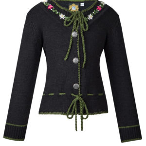 Kinder Trachten Strickjacke schwarz-grün Rita 140639 ~ 104