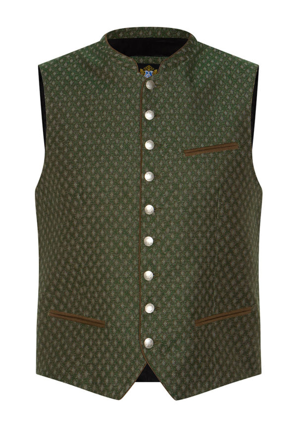 Trachtenweste oliv braun Johann 014535 - slimfit ~ 102
