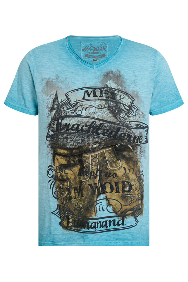 Trachtenshirt blau Sebald 012281 ~ S