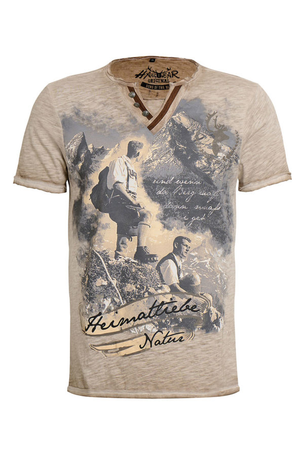 Trachtenshirt hellbraun Severin 012282 ~ XL