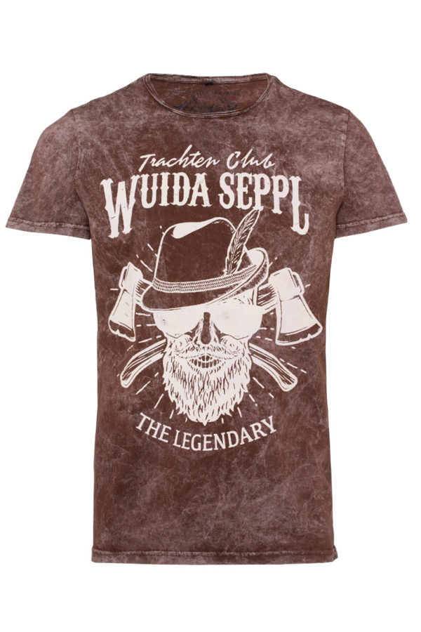 Trachtenshirt kurzarm braun Wuida Seppl 006571 ~ S