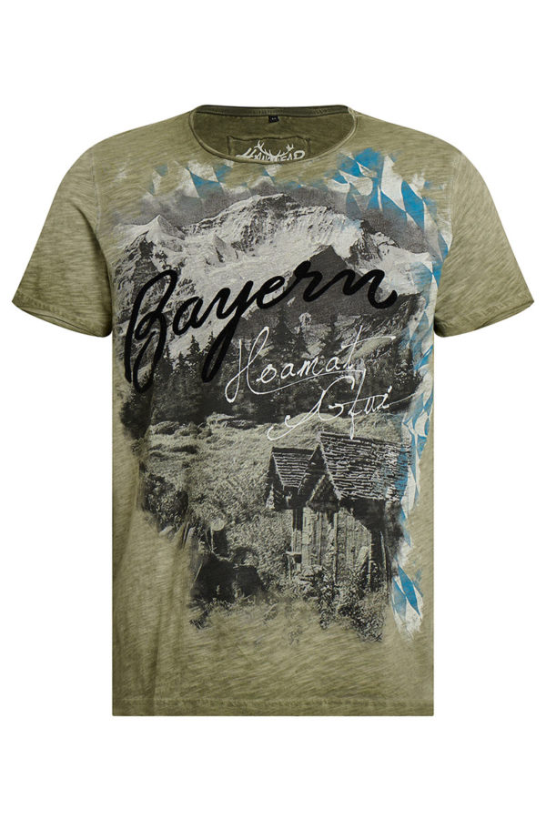 Trachtenshirt oliv Salvator 012284 ~ 3XL