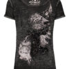 Trachtenshirt schwarz meliert mit Pailletten Thordis 009430 ~ L