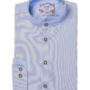 Trachtenhemd langarm hellblau gestreift Leopold 008982 - slimfit ~ XXL