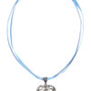 Collier in 11 Farben mit Herzgeweih und Svarowskisteinen 103573 ~ hellblau