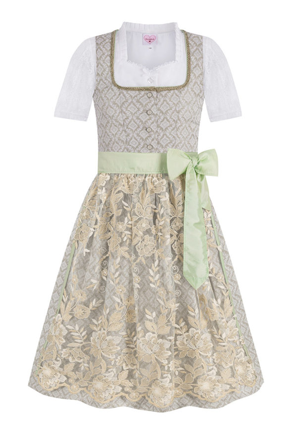 Kinder Dirndl grau gold 013785 ~ 104