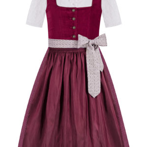 Kinder Dirndl rot Samt Caroline 015895 ~ 104