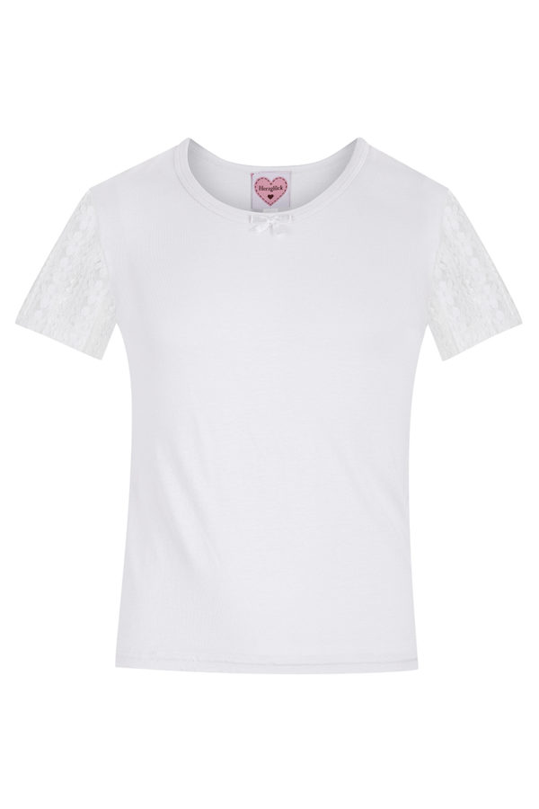 Kinder Dirndlbluse weiß Stretch Marie 014806 ~ 104