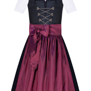 Kinderdirndl dunkelblau gemustert beere Natalie 004043 ~ 122