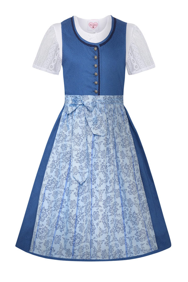 Kinderdirndl dunkelblau hellblau Romy 010955 ~ 104
