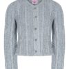 Mädchen Trachten Strickjacke blaugrau Alia 015293 ~ 104