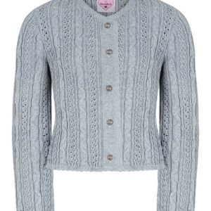 Mädchen Trachten Strickjacke blaugrau Alia 015293 ~ 104