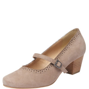 Pumps taupe mit Riemchen 005399 ~ 36