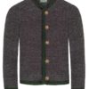 Kinder Trachten Strickjacke anthrazit grün Leo 015292 ~ 104