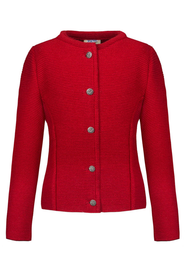 Kinder Trachten Strickjacke rot 140050 ~ 80