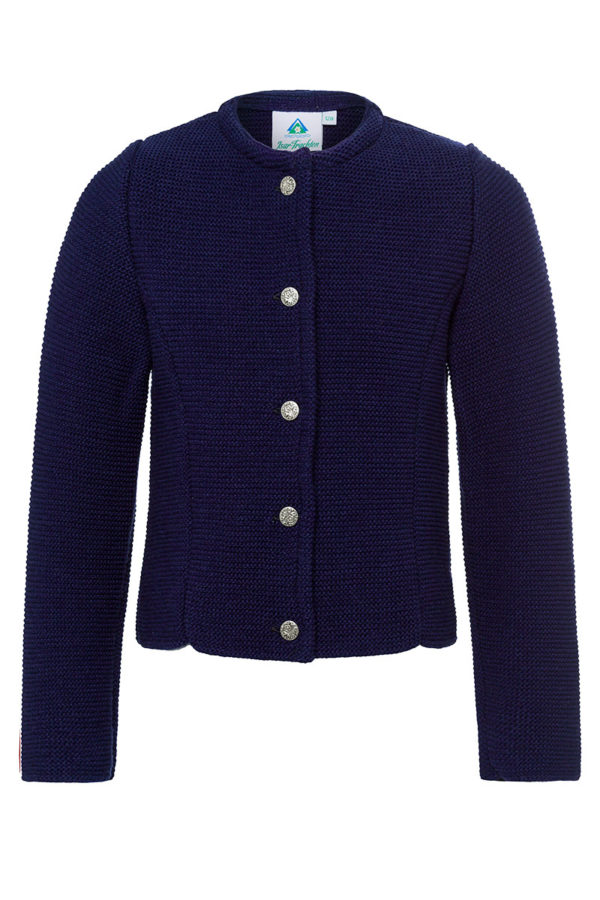 Mädchen Trachten Strickjacke dunkelblau Marina 002386 ~ 104
