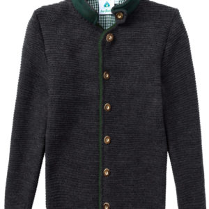 Kinder Trachten Strickjacke anthrazit grün 001166 ~ 104