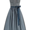 Dirndl lang 85 cm blau gemustert Therese 012773 ~ 48