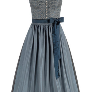 Dirndl lang 85 cm blau gemustert Therese 012773 ~ 48