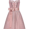 Mini Dirndl 60cm altrosa gemustert mit weißer Spitzenschürze 007027 ~ 42