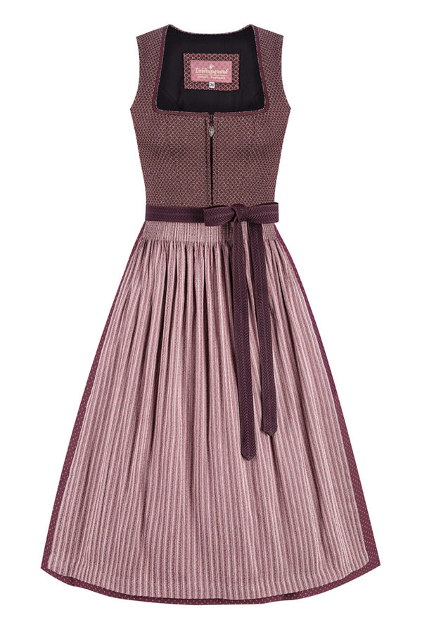 Dirndl lang 80 cm aubergine Stretch Martha 015474 ~ 36