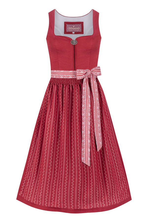 Dirndl lang 85 cm dunkelrot Ottille 014665 ~ 36