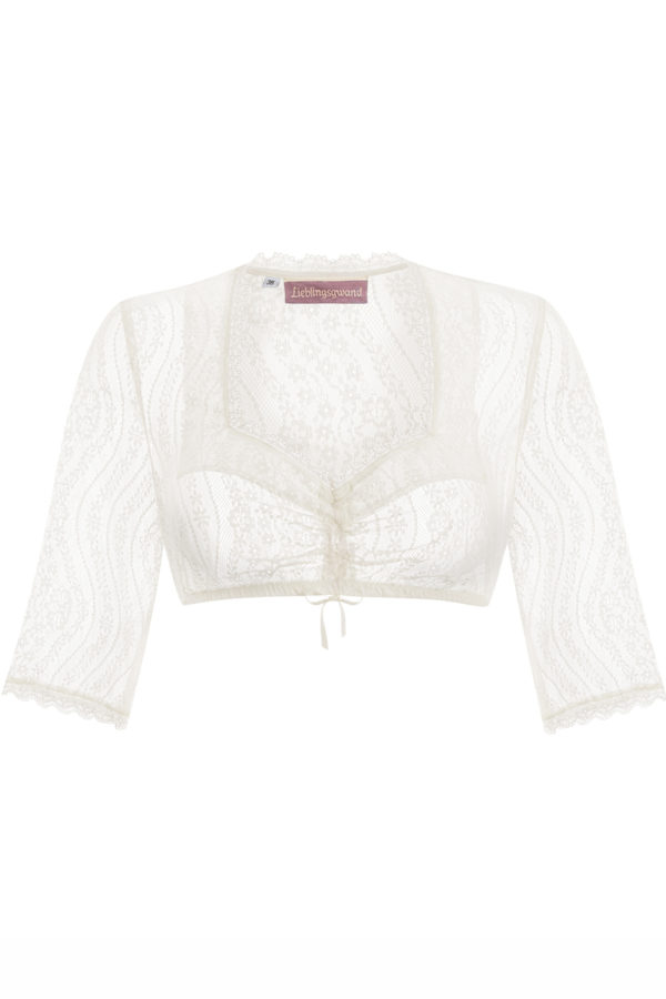 Dirndlbluse Spitze creme Stretch Marie 015412 ~ 30