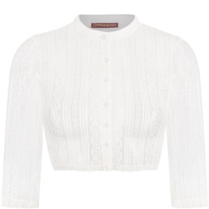 Dirndlbluse Spitze creme Stretch Sarah 013751 ~ 32