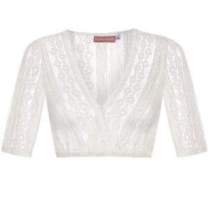 Dirndlbluse Spitze creme Stretch Valentina 009678 ~ 30