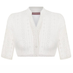 Dirndlbluse Spitze creme Stretch Vera 014041 ~ 30
