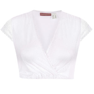 Dirndlbluse weiß mit Spitze Stretch Anette 008038 ~ 44