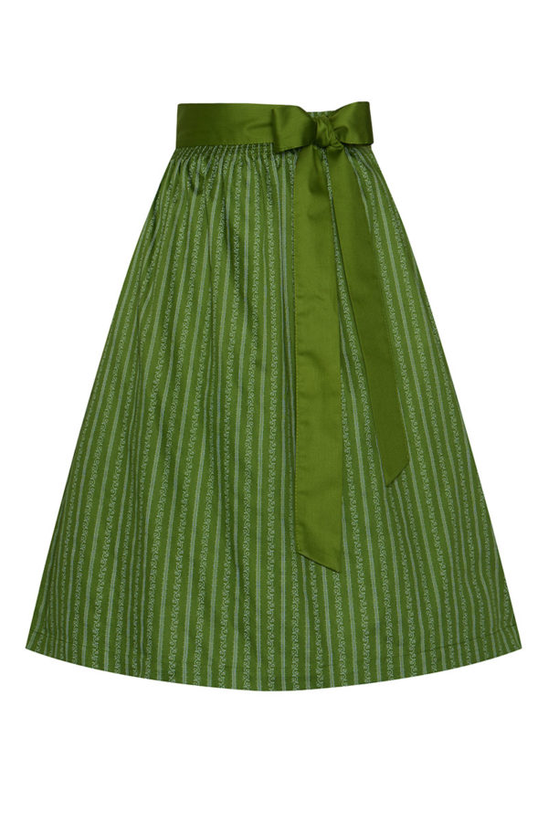 Dirndlschürze midi 70 cm grün gestreift Nelly 013768 ~ L