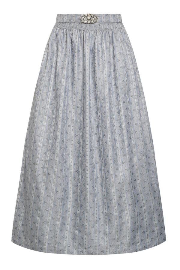 Dirndlschürze lang 90 cm blaugrau gemustert 012598 ~ L