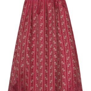 Dirndlschürze lang 90 cm rot taupe gemustert 012758 ~ L