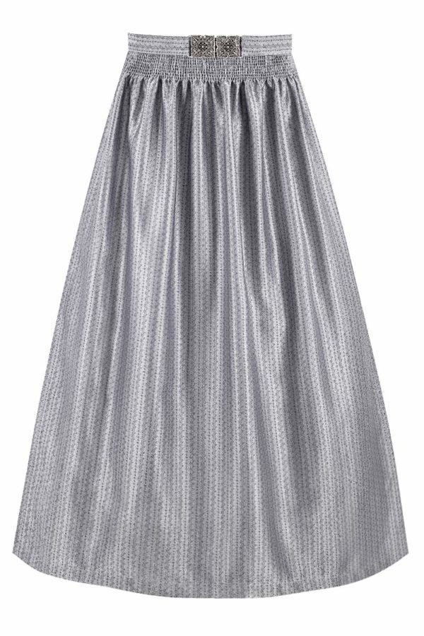 Dirndlschürze lang 85 cm silber blau Jolina 016332 ~ L